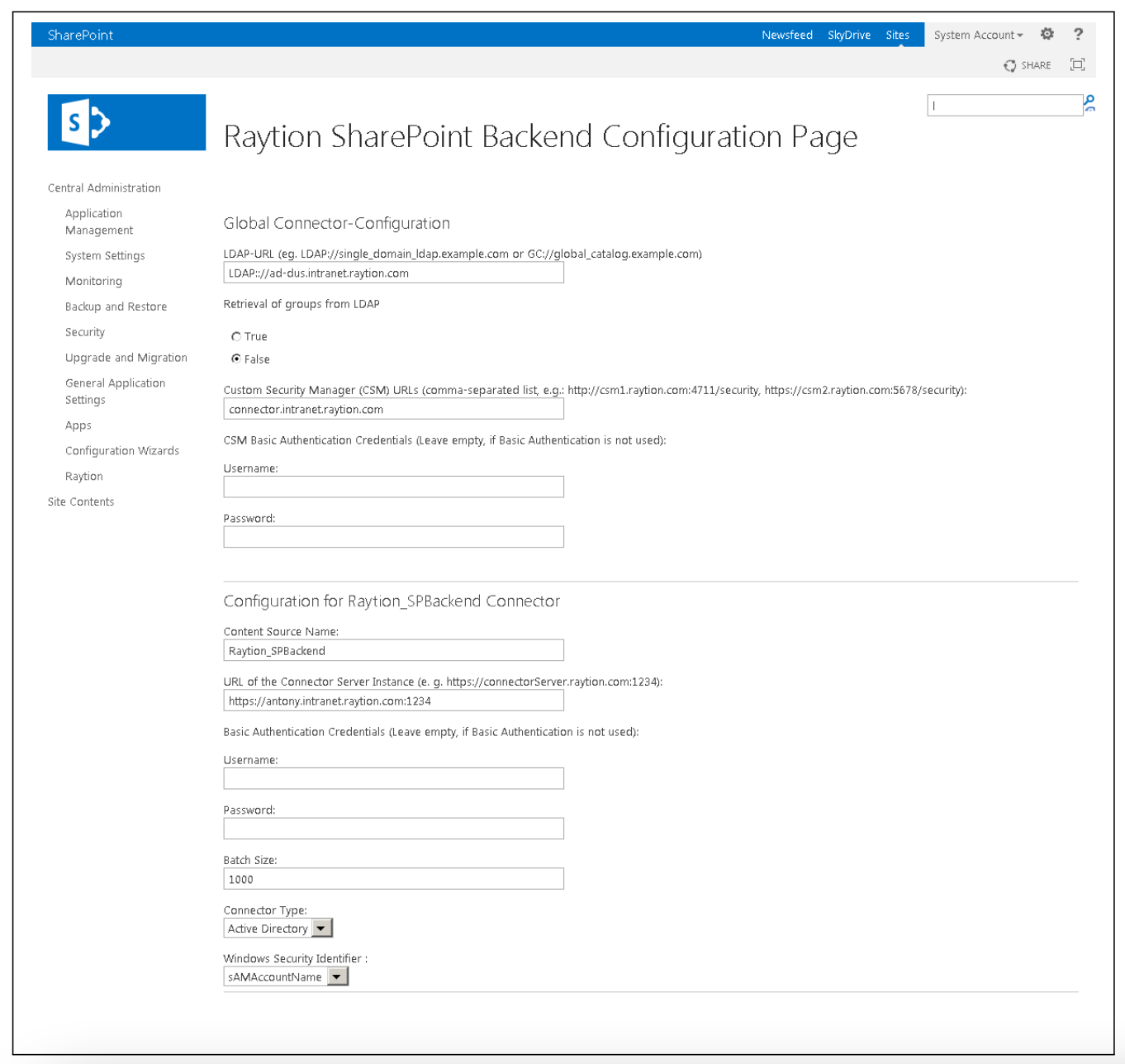 bcs central administration