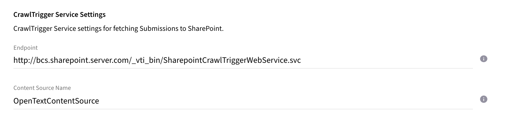 crawl trigger service url